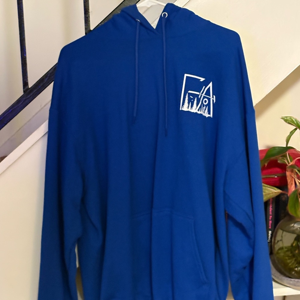 XL Disc Golf Hoodie “First Available” Brand in Blue